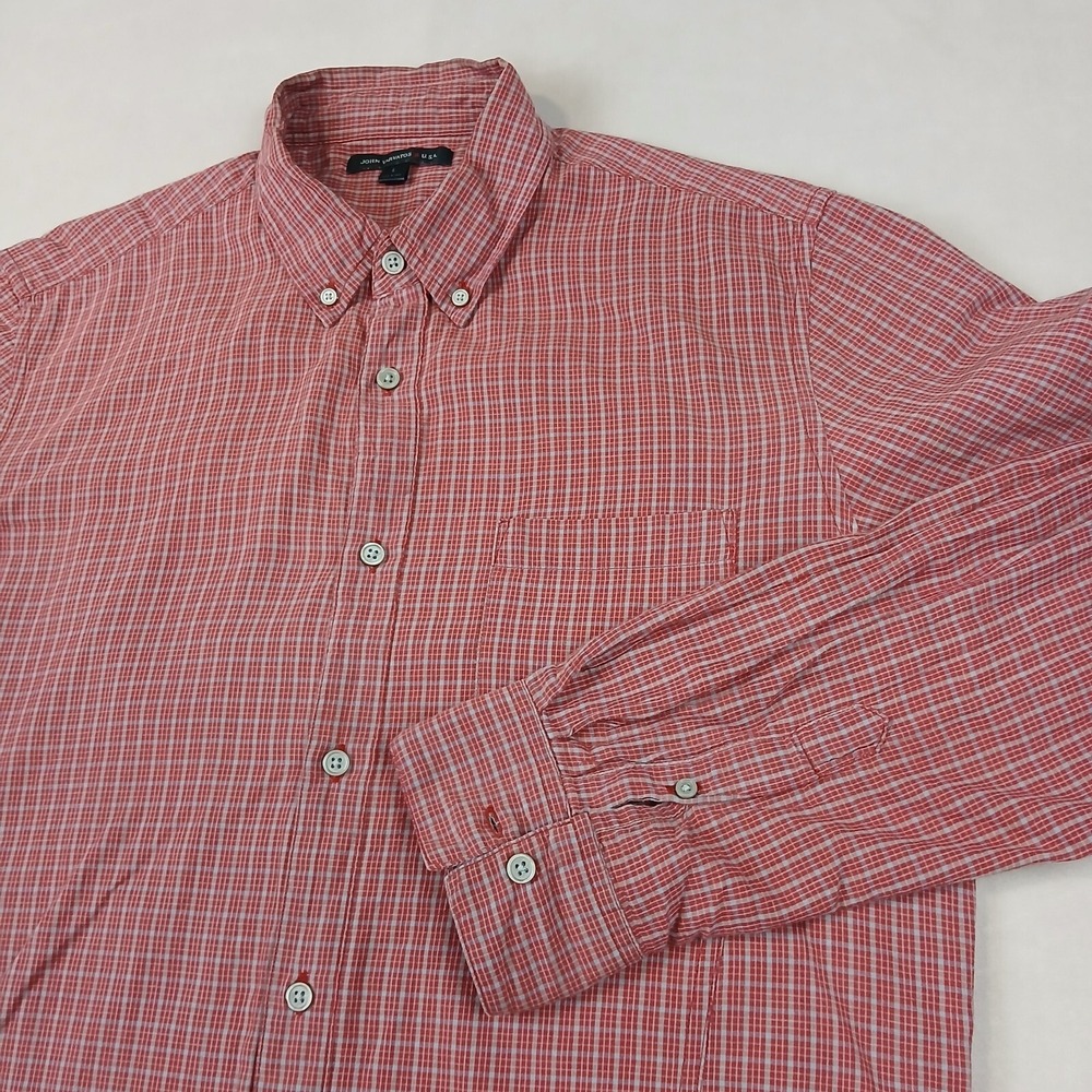 John Varvatos Large Mens Shirt Button Down Long Sleeve Roll Tab 22x28‎